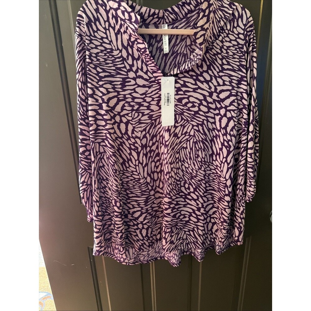 dear Scarlett Purple Lizzy Blouse 3X